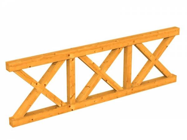 Skan Holz Brüstung für Pavillons 270 cm Andreaskreuz in eiche hell Skan Holz Brüstung für Pavillons 270 cm Andreaskreuz in eiche hell