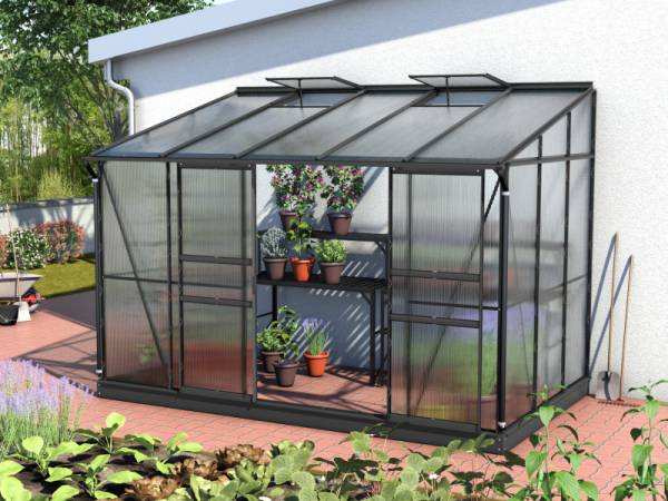 Vitavia Gewächshaus Ida 6500 HKP 6 mm, Schwarz Vitavia Gewächshaus Ida 6500 HKP 6 mm, Schwarz