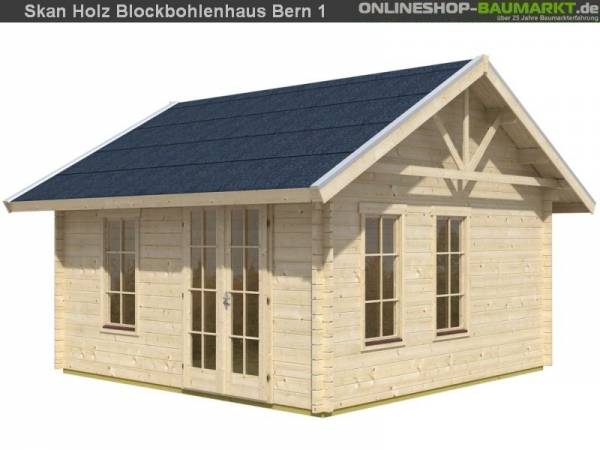 Skan Holz Blockbohlenhaus Bern 1 45plus, 420 x 420 cm