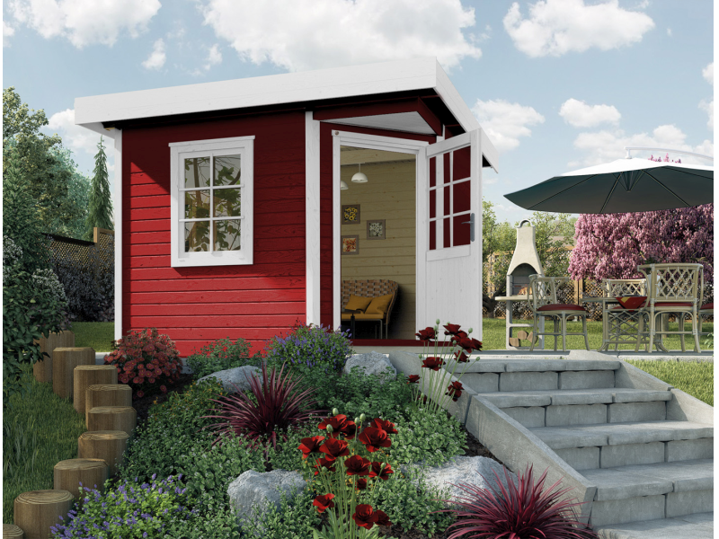 Weka Gartenhaus 5-Eck-Haus 213 Gr 1 schwedenrot - schönes ...