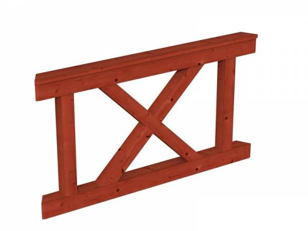 Skan Holz Brüstung für Pavillons 150 cm Andreaskreuz in mahagoni Skan Holz Brüstung für Pavillons 150 cm Andreaskreuz in mahagoni