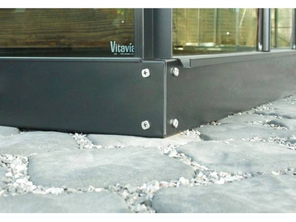 Vitavia Stahl-Fundament 3800, 12,5 cm für Gewächshäuser Schwarz