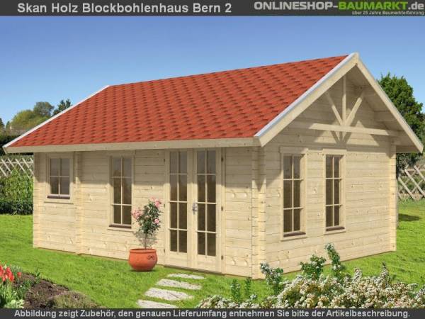 Skan Holz Blockbohlenhaus Bern 2 45plus, 560 x 420 cm