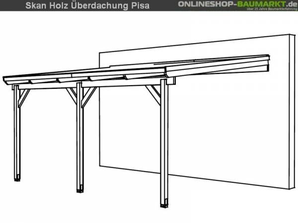 Skan Holz Terrassenüberdachung Pisa 500 x 350 cm Skan Holz Terrassenüberdachung Pisa 500 x 350 cm