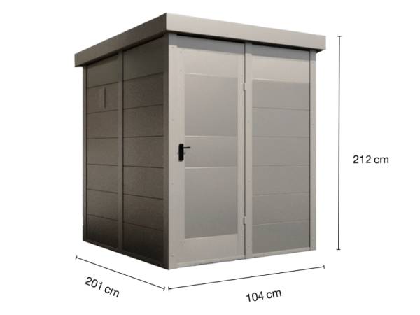 Shape Metallgerätehaus 1x2 m, Typ 1, ohne Oberlicht