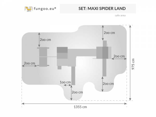 FUNGOO MAXI SET SPIDER LAND (My_SPACE_XL FORTRESS Toybox Rainbow Spider+) / NADELHOLZ teak impr.
