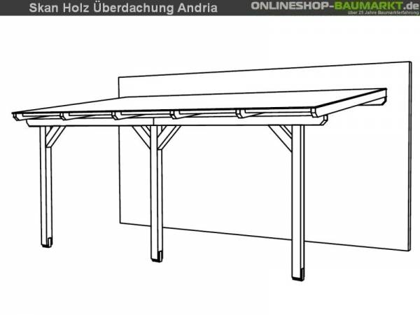 Skan Holz Terrassenüberdachung Andria 541 x 300 cm Leimholz Skan Holz Terrassenüberdachung Andria 541 x 300 cm Leimholz