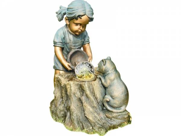 Granimex Wasserspiel 2 in 1 Lena mit Katze, LED-Beleuchtung, Pumpe Granimex Wasserspiel 2 in 1 Lena mit Katze, LED-Beleuchtung, Pumpe