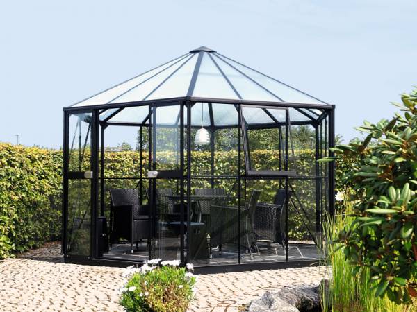 Vitavia Gewächshaus Hera 9000 ESG 3 mm u. HKP 6 mm schwarz Vitavia Gewächshaus Hera 9000 ESG 3 mm u. HKP 6 mm schwarz