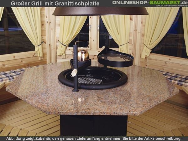 Wolff Finnhaus großer Grill mit Granitplatte Wolff Finnhaus großer Grill mit Granitplatte