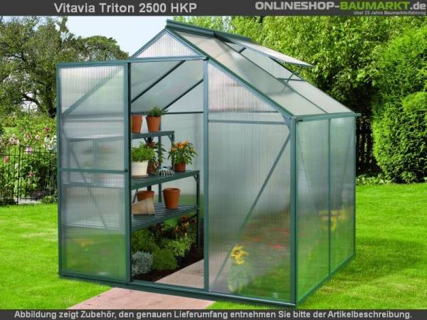 Vitavia Gewächshaus Triton 2500 HKP 4 mm dunkelgrün Vitavia Gewächshaus Triton 2500 HKP 4 mm dunkelgrün