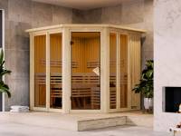 Karibu Sauna Airi, ohne Ofen - mit Dachkranz -