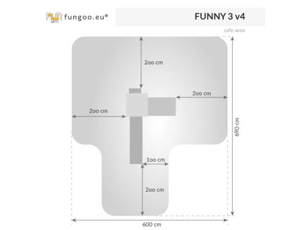 FUNGOO FUNNY 3 mit Rampe und Sandkasten / NADELHOLZ KDI