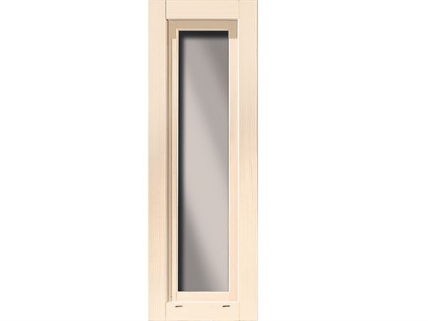 Karibu längliches Fenster elfenbeinweiß 60 x 170 cm für 38 mm