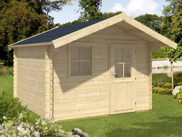 Skan Holz Blockbohlenhaus Como Größe 2, 300 x 250 cm Skan Holz Blockbohlenhaus Como Größe 2, 300 x 250 cm