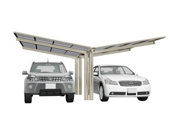 Ximax Aluminium Carport Linea Typ 80 Y-Ausführung Edelstahl-Look