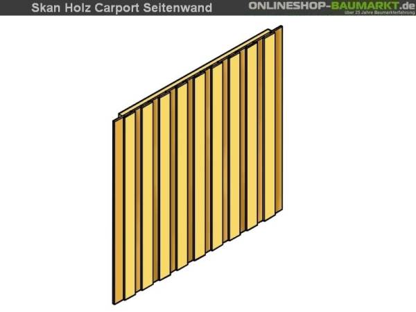 Skan Holz Seitenwand für Carport 141 x 180 cm Deckelschalung Skan Holz Seitenwand für Carport 141 x 180 cm Deckelschalung
