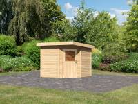 Karibu Gartenhaus Neuruppin 2 natur 28 mm