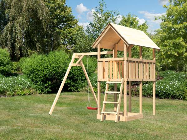 Akubi Spielturm Danny Satteldach + Einzelschaukel Akubi Spielturm Danny Satteldach + Einzelschaukel