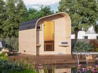 Karibu Fasshaus 2 asymmetrisch, ohne Saunaofen