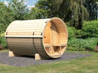 Karibu Fass - Sauna 2 42 mm ohne Ofen - Saunahaus