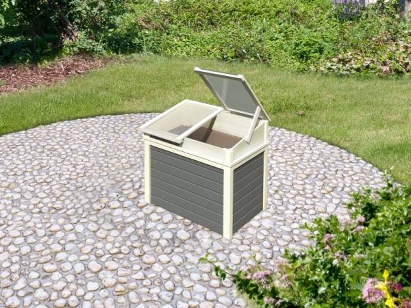 Karibu Hochbeet 0 terragrau mit Frühbeetaufsatz Karibu Hochbeet 0 terragrau mit Frühbeetaufsatz