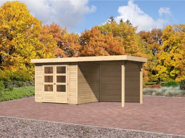 Karibu Aktions Gartenhaus Jever 3 mit Anbaudach 2,40 Meter inkl. Rückwand Karibu Aktions Gartenhaus Jever 3 mit Anbaudach 2,40 Meter inkl. Rückwand