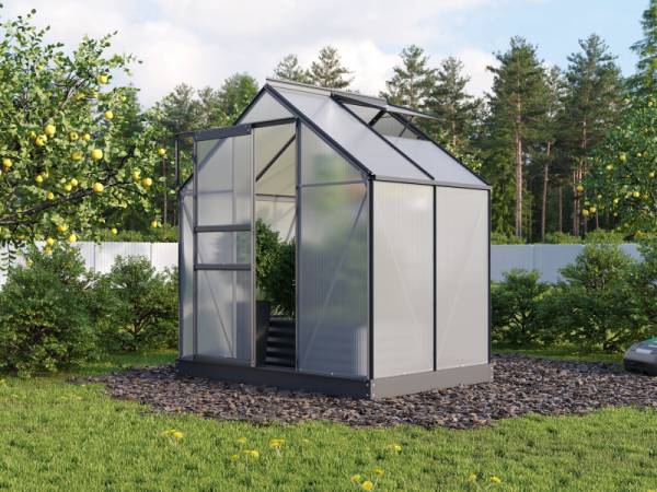 Vitavia Gewächshaus Planet 2500 HKP 6 mm anthrazit pulverbeschichtet Vitavia Gewächshaus Planet 2500 HKP 6 mm anthrazit pulverbeschichtet