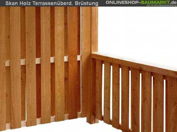 Skan Holz Brüstung für Terrassenüberdachung 170 cm Deckelschalung Skan Holz Brüstung für Terrassenüberdachung 170 cm Deckelschalung