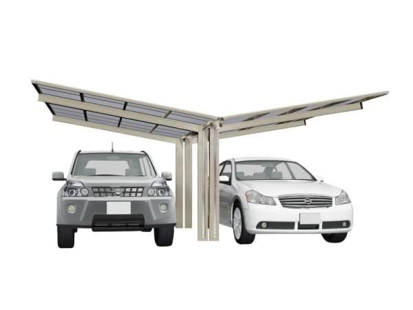 Ximax Aluminium Carport Portoforte Typ 60 Y-Ausführung Edelstahl-Look