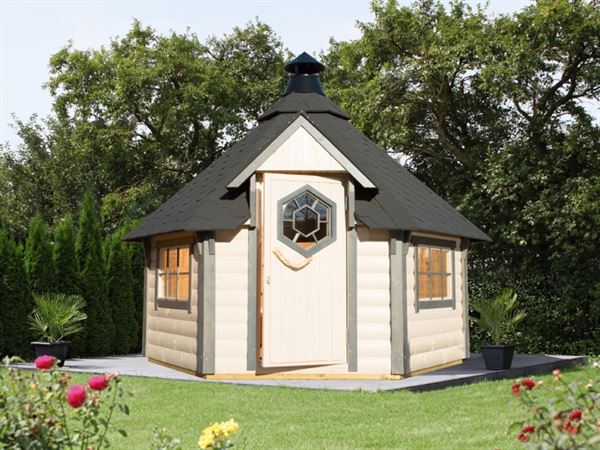 Wolff Finnhaus Aktions-Grillkota Basic 6.7 inkl. schwarzen Schindeln Wolff Finnhaus Aktions-Grillkota Basic 6.7 inkl. schwarzen Schindeln