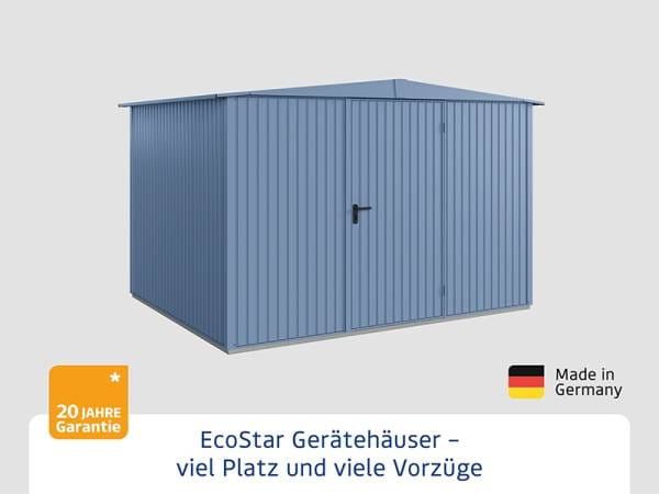 Ecostar Gerätehaus Trend-S,Typ 3, Taubenblau, 1 flg
