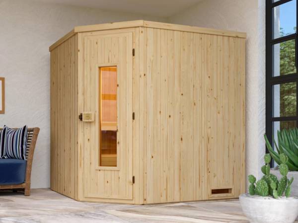Weka Elementsauna Varberg 2, inkl. 5,4 Ofen Kompakt integr. Steuerung, mit isolierter Holztür Weka Elementsauna Varberg 2, inkl. 5,4 Ofen Kompakt integr. Steuerung, mit isolierter Holztür