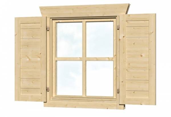 Skan Holz Fensterläden Einzelfenster beidseitig Skan Holz Fensterläden Einzelfenster beidseitig