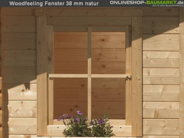 Karibu Fenster für 38 mm natur Dreh- / Kippfenster Karibu Fenster für 38 mm natur Dreh- / Kippfenster