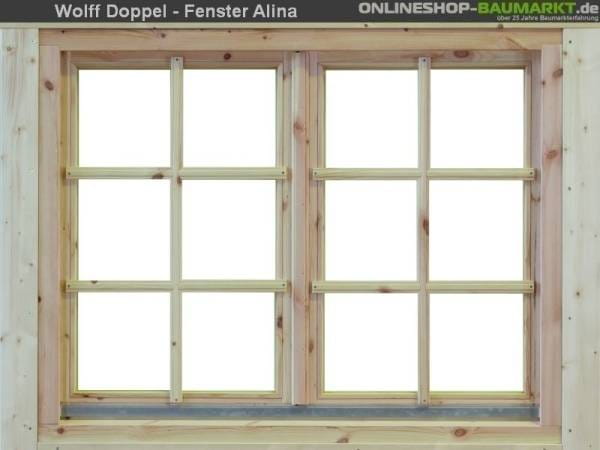 Wolff Finnhaus Doppelfenster Alina 44 Isoliert