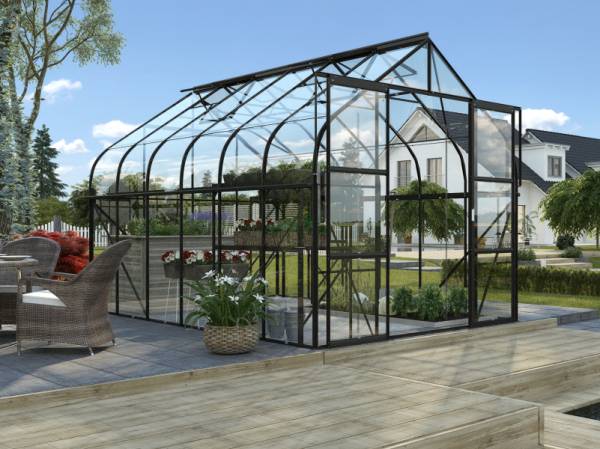 Vitavia Gewächshaus Diana 9900 ESG 3mm, schwarz