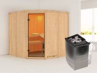 Simara 1 - Karibu Sauna inkl. 9-kW-Ofen - ohne Fenster -