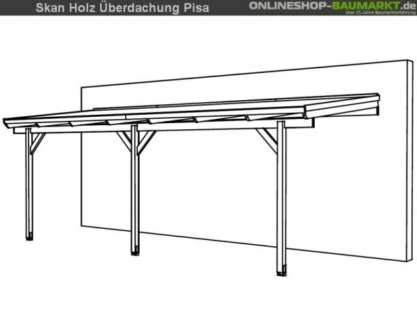 Skan Holz Terrassenüberdachung Pisa 700 x 250 cm Skan Holz Terrassenüberdachung Pisa 700 x 250 cm