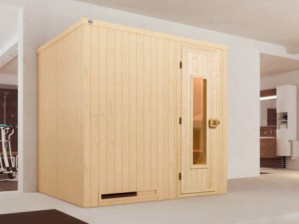 Weka Sauna Halmstad Gr.1 inkl. 4,5 kW Saunaofen (OS), mit digitaler Steuerung, Isolierte Holztür Weka Sauna Halmstad Gr.1 inkl. 4,5 kW Saunaofen (OS), mit digitaler Steuerung, Isolierte Holztür
