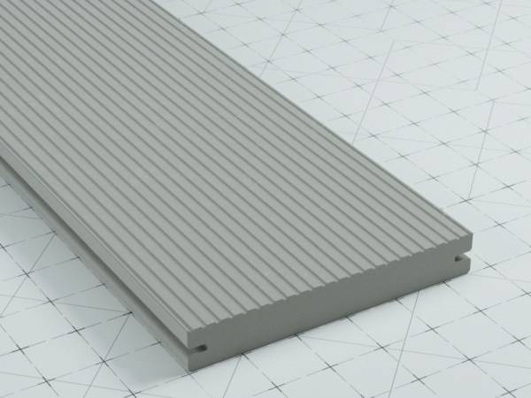 WPC Basic Terrassendiele 5 Meter 19 x 138 mm Lichtgrau, Massivprofil WPC Basic Terrassendiele 5 Meter 19 x 138 mm Lichtgrau, Massivprofil