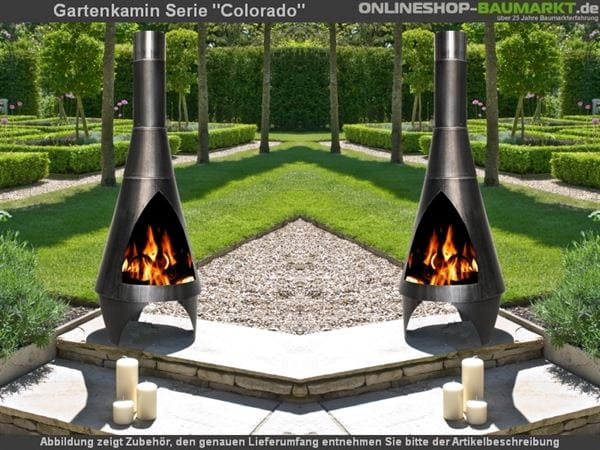 Buschbeck Gartenkamin Colorado 105 cm schwarz Buschbeck Gartenkamin Colorado 105 cm schwarz