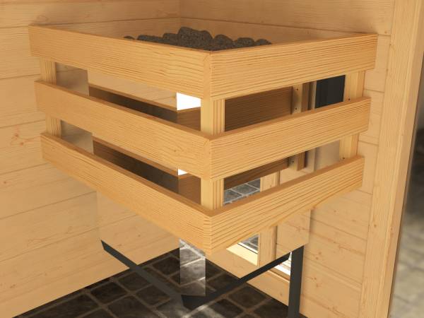 Weka Infrarot-Sauna-Kombikabine Uppsala mit Flächenstrahlern und Sauna-Bioofen 3,6 kW