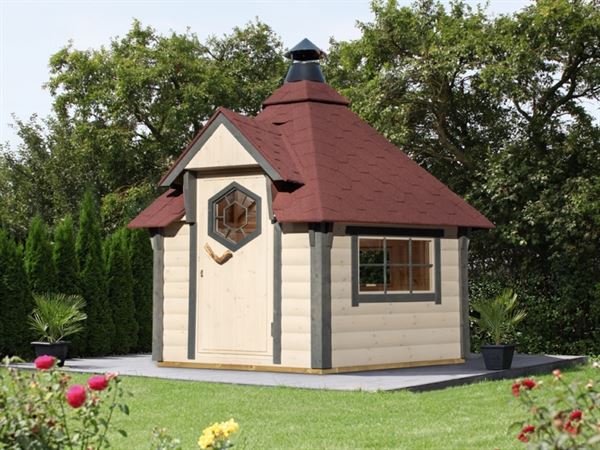 Wolff Finnhaus Aktions-Grillkota Basic 6.7 inkl. roten Schindeln Wolff Finnhaus Aktions-Grillkota Basic 6.7 inkl. roten Schindeln