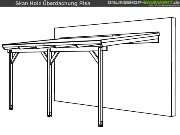 Skan Holz Terrassenüberdachung Pisa 500 x 300 cm Skan Holz Terrassenüberdachung Pisa 500 x 300 cm