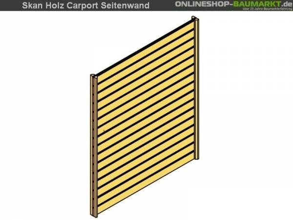 Skan Holz Seitenwand für Carport 141 x 200 cm Profilschalung Skan Holz Seitenwand für Carport 141 x 200 cm Profilschalung