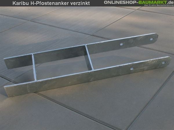 Karibu H-Pfostenanker 12 x 12 x 60 cm 4 St. Karibu H-Pfostenanker 12 x 12 x 60 cm 4 St.