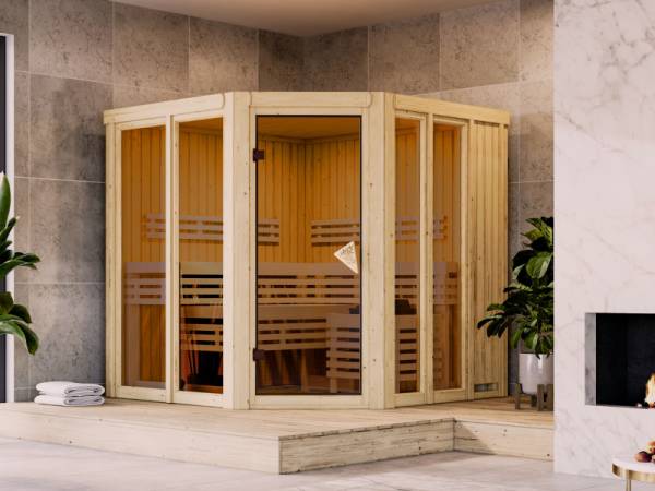 Karibu Sauna Airi, ohne Ofen - ohne Dachkranz -