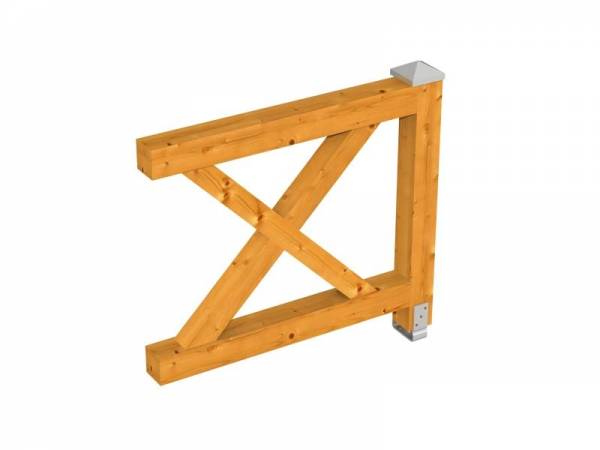 Skan Holz Brüstung für alle Pavillons Andreaskreuz in eiche hell Skan Holz Brüstung für alle Pavillons Andreaskreuz in eiche hell
