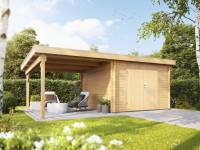 Wolff Finnhaus Pulti 34-B Typ 1 mit SD C und Vollholz-Tür naturbelassen